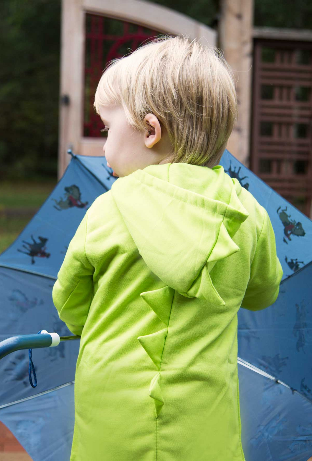 Dino Hoody - Lime Green