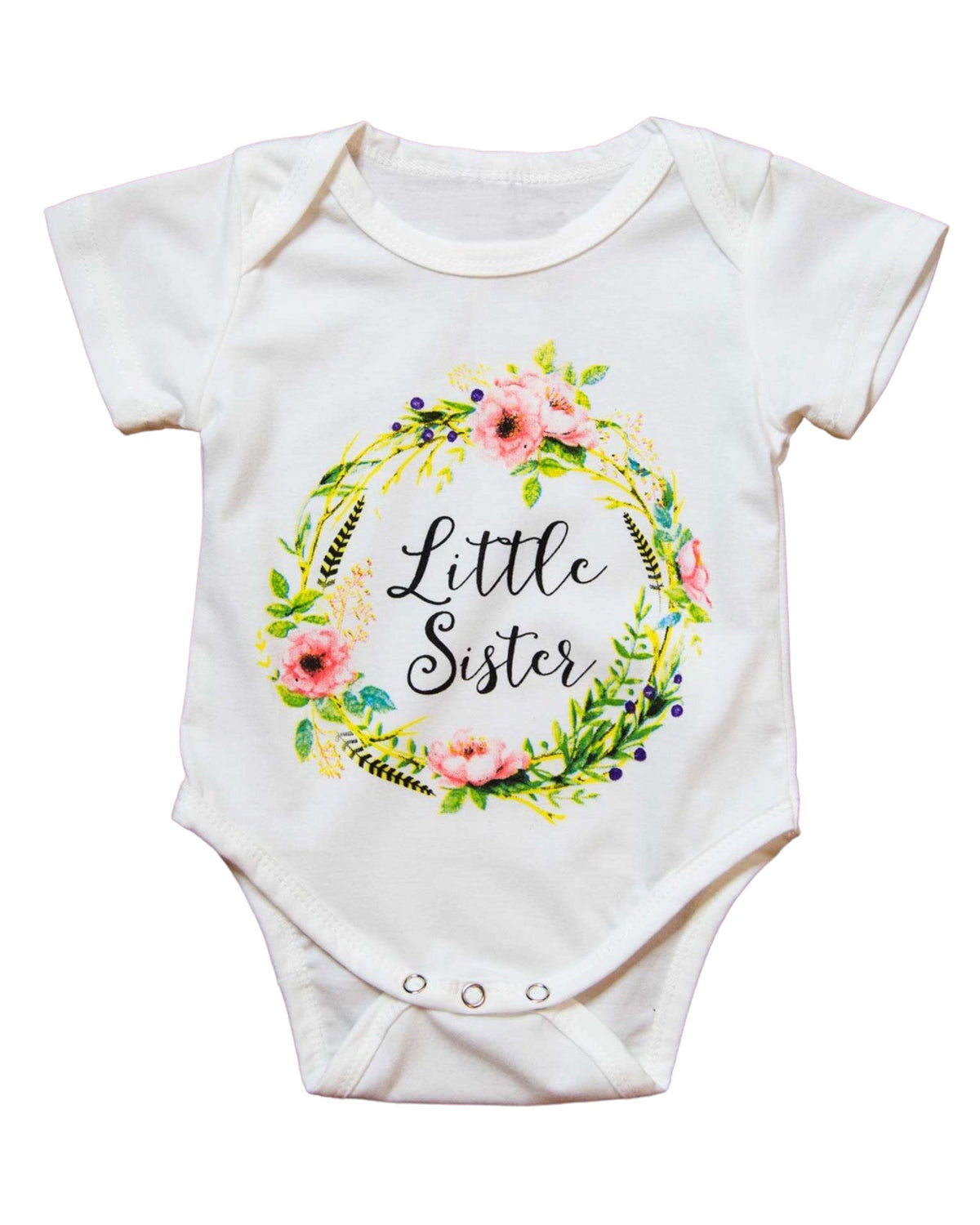 Little Sister Floral Onesie