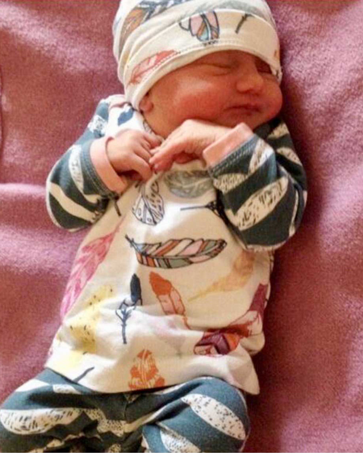 Feathers And Stripes 3 Pc Jammy Set.