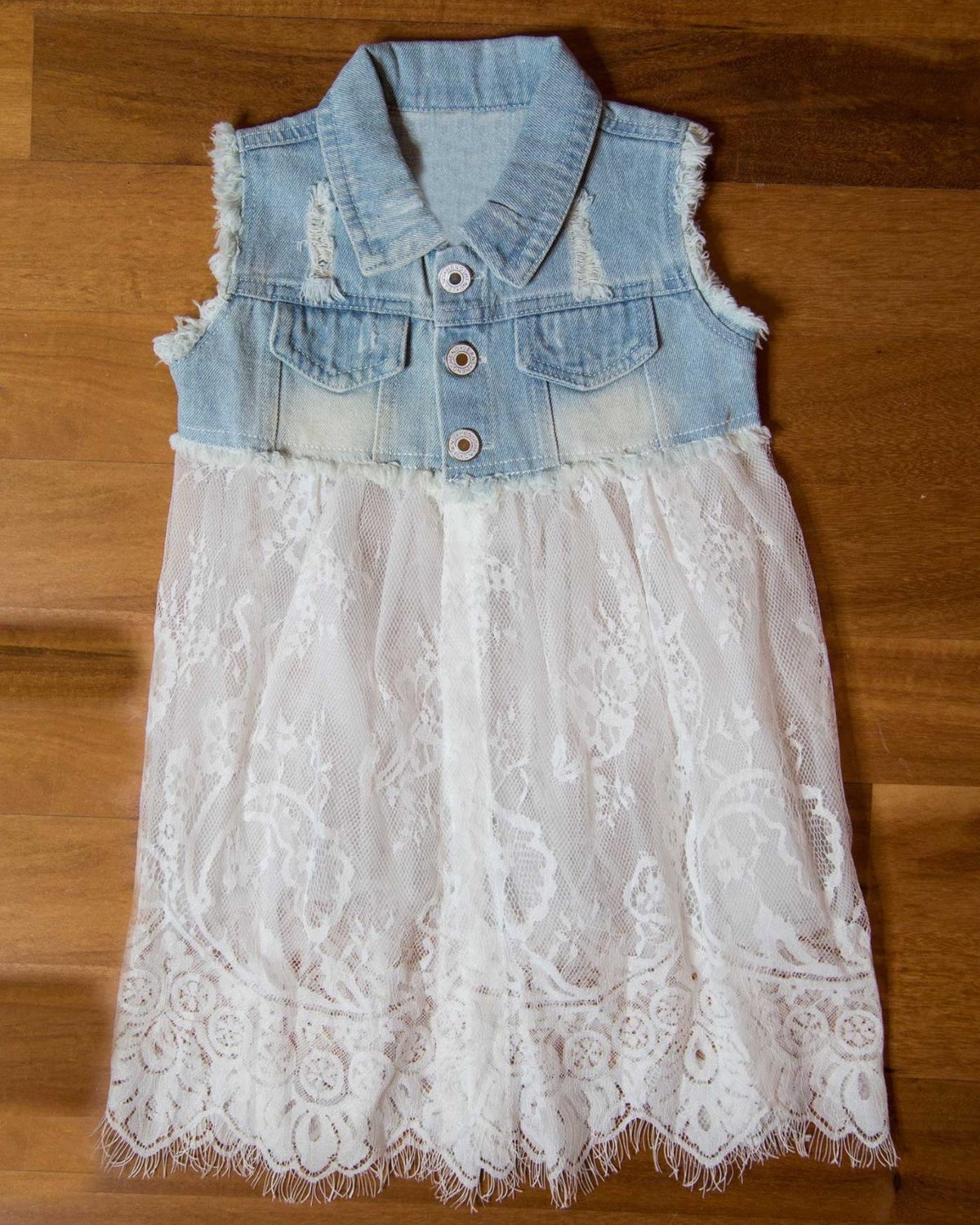 Denim And Lace Top
