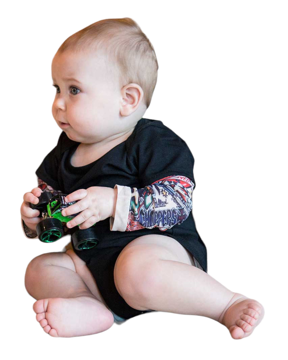 Black Tattoo Long-Sleeve Onesie