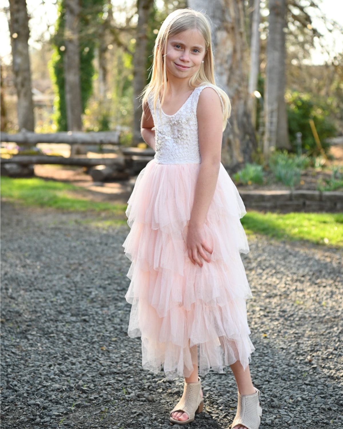 Vintage Tulle And Lace Dress - Long