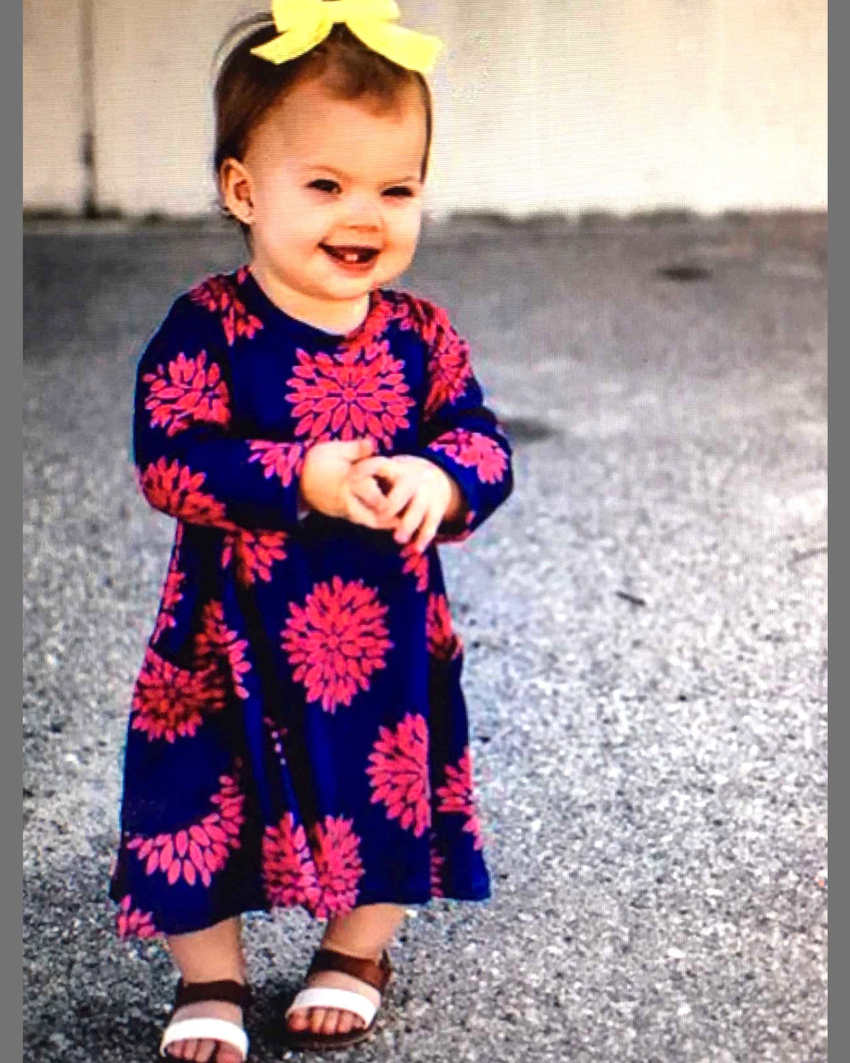 Pink Flowered High-Low Dress