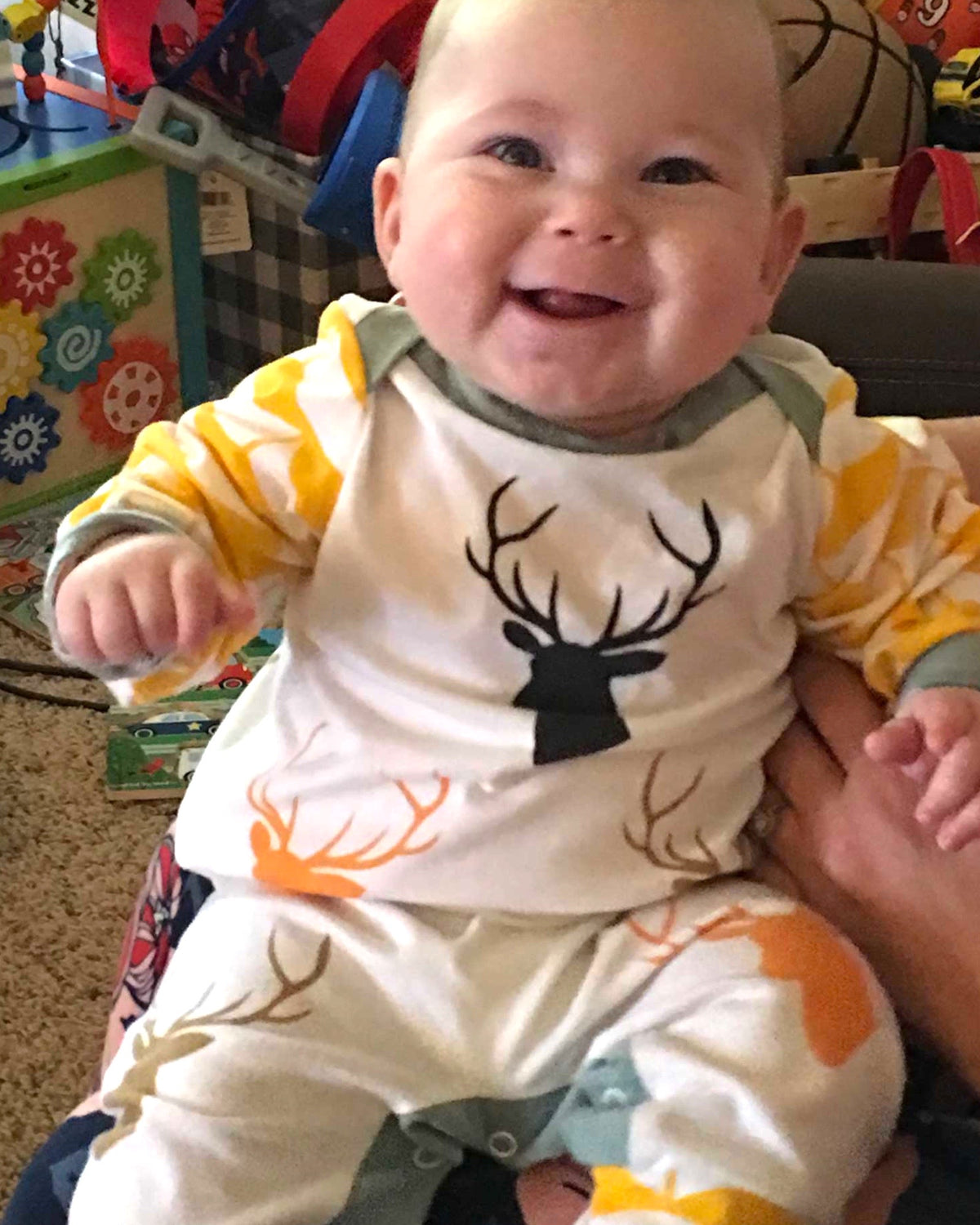 Long-Sleeve Buck Romper