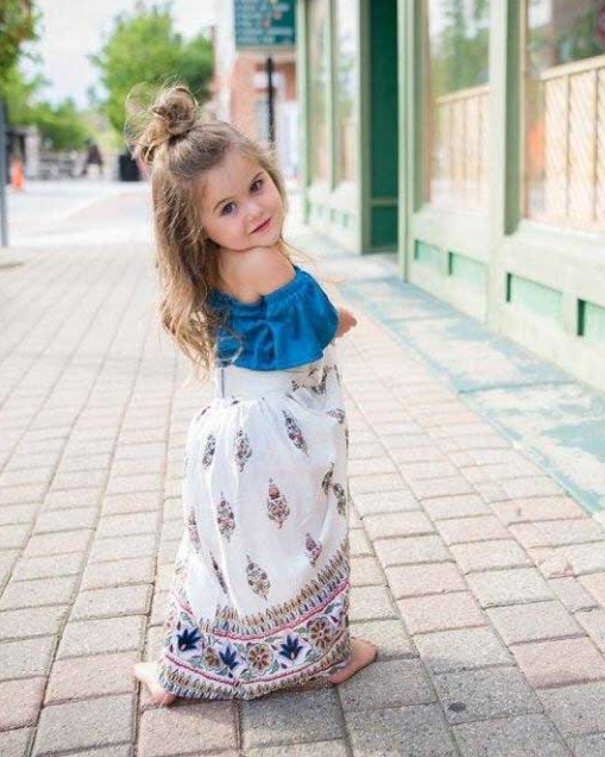 Bohemian Pleated Maxi Skirt