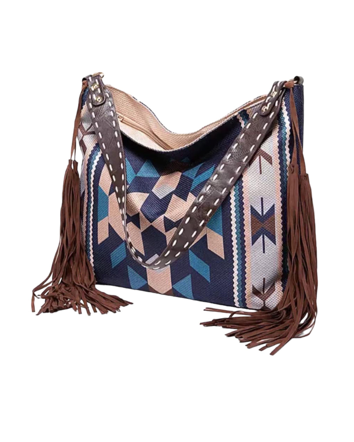 Fringe Purse - Navy
