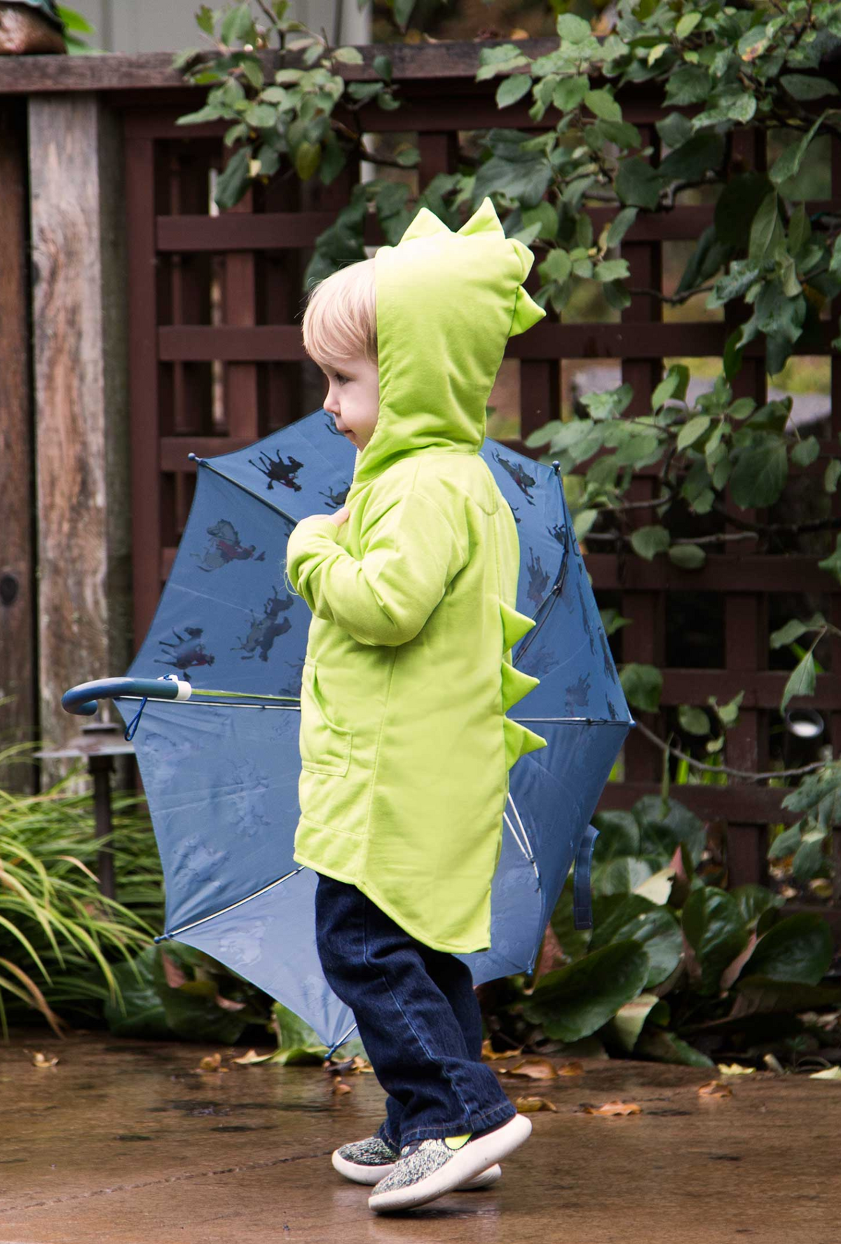 Dino Hoody - Lime Green