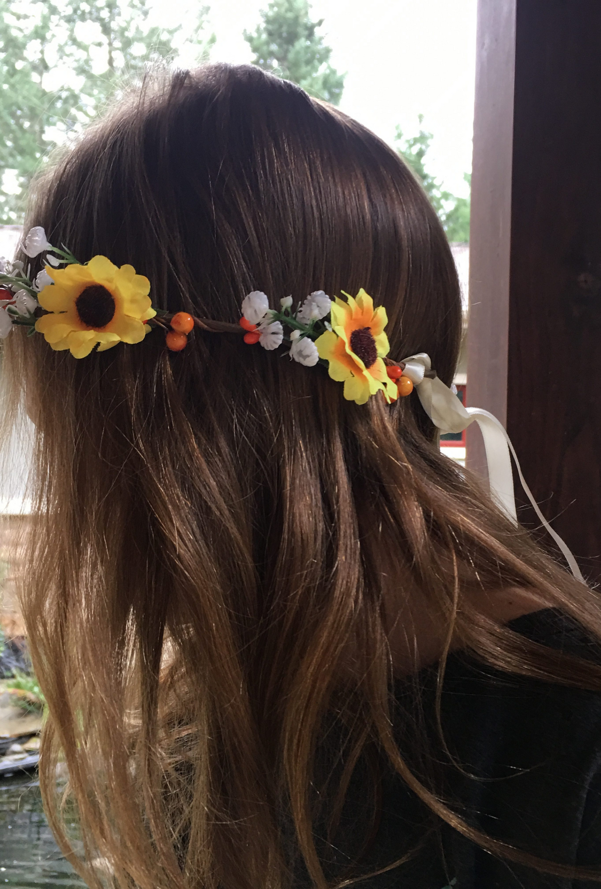 Yellow Daisy Floral Crown.