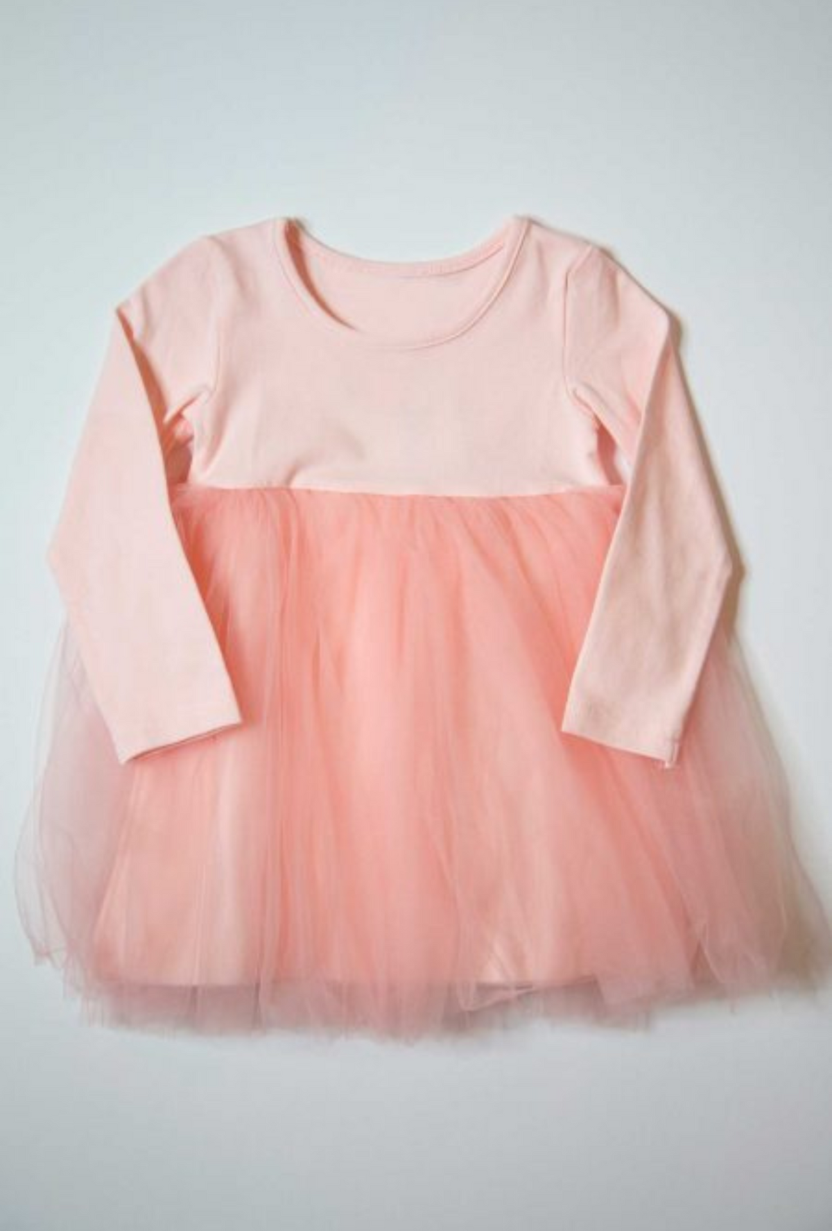 Long Sleeve Tutu dress. - Marshmallow White