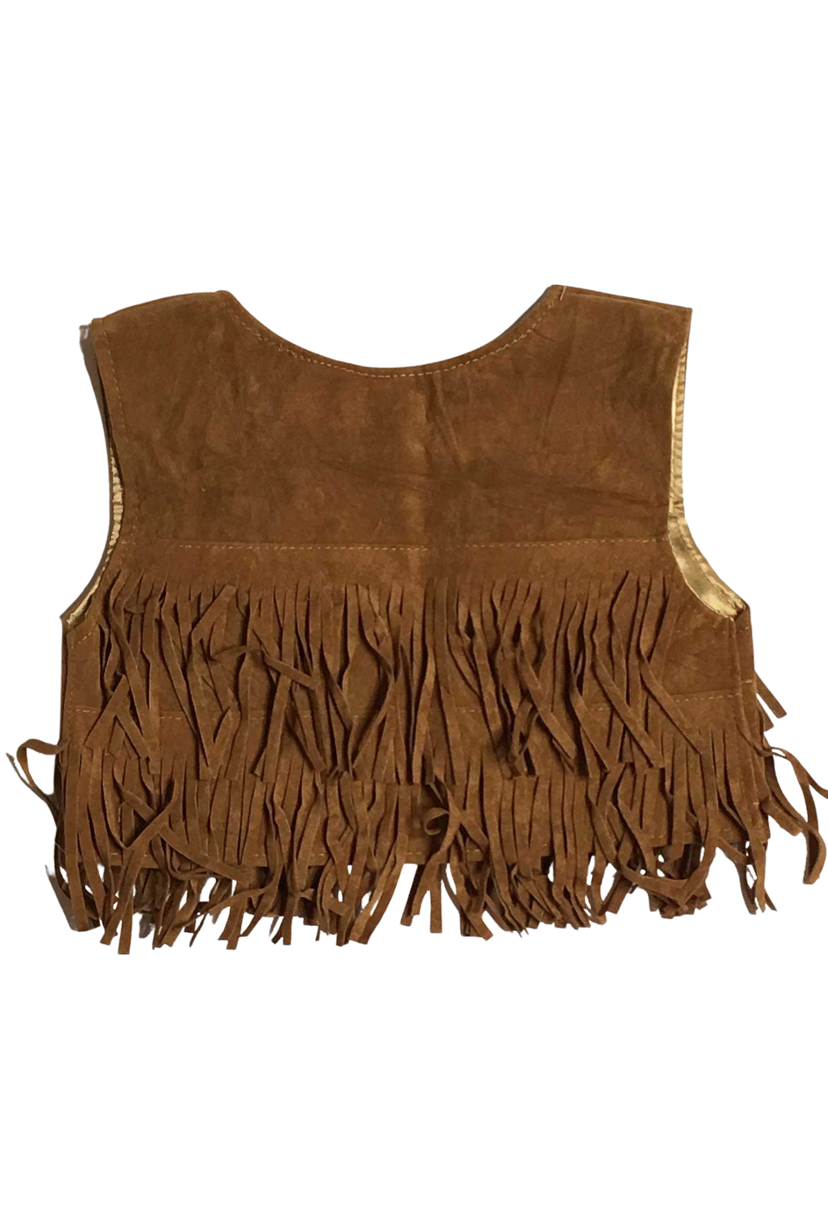 Boho Fringed Suede Crop Vest