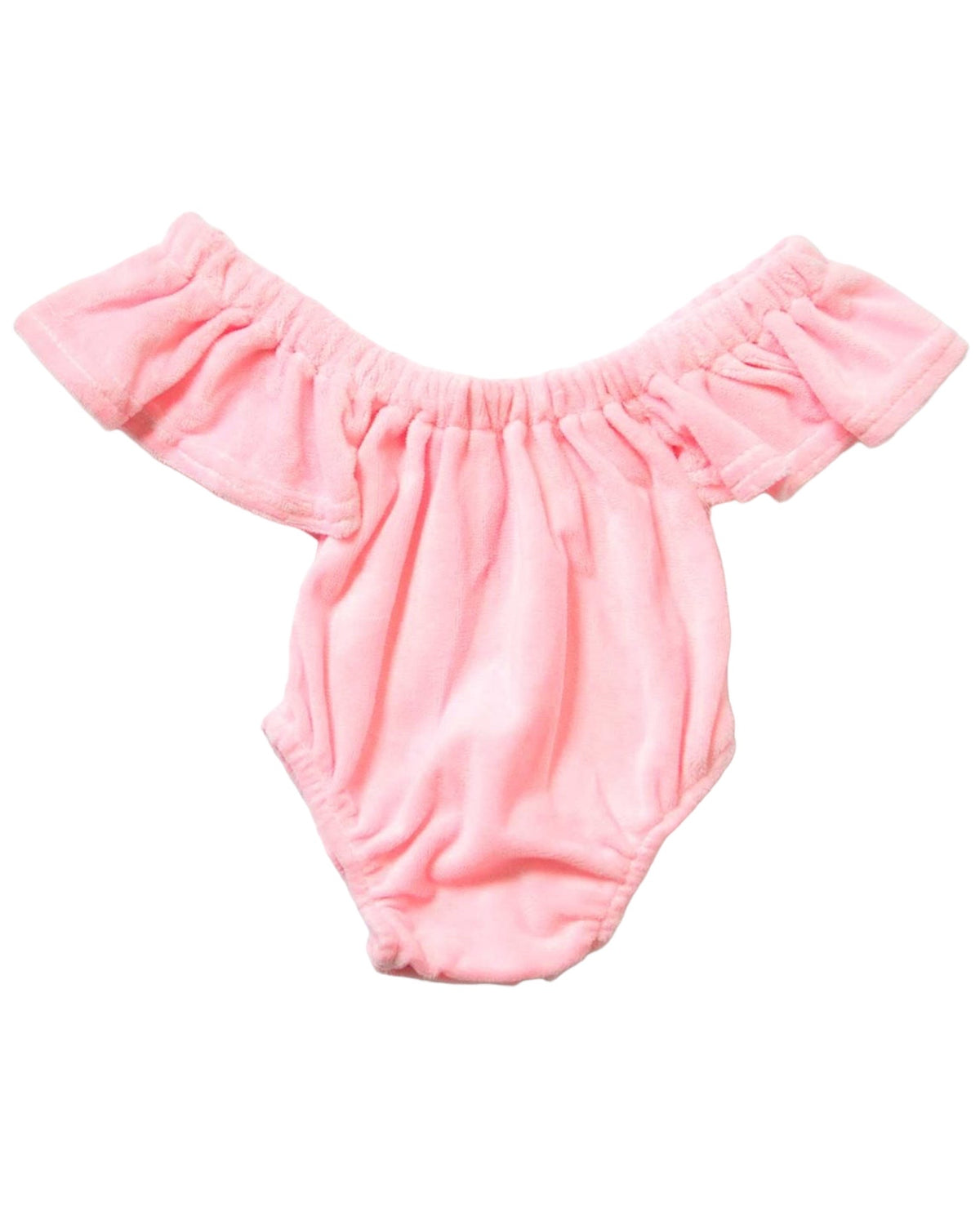 Flutter Sleeve Velour Romper
