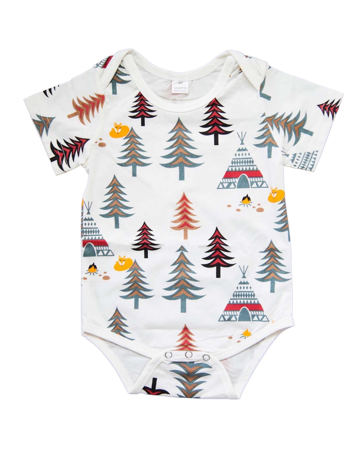 Trees and Teepees Onesie