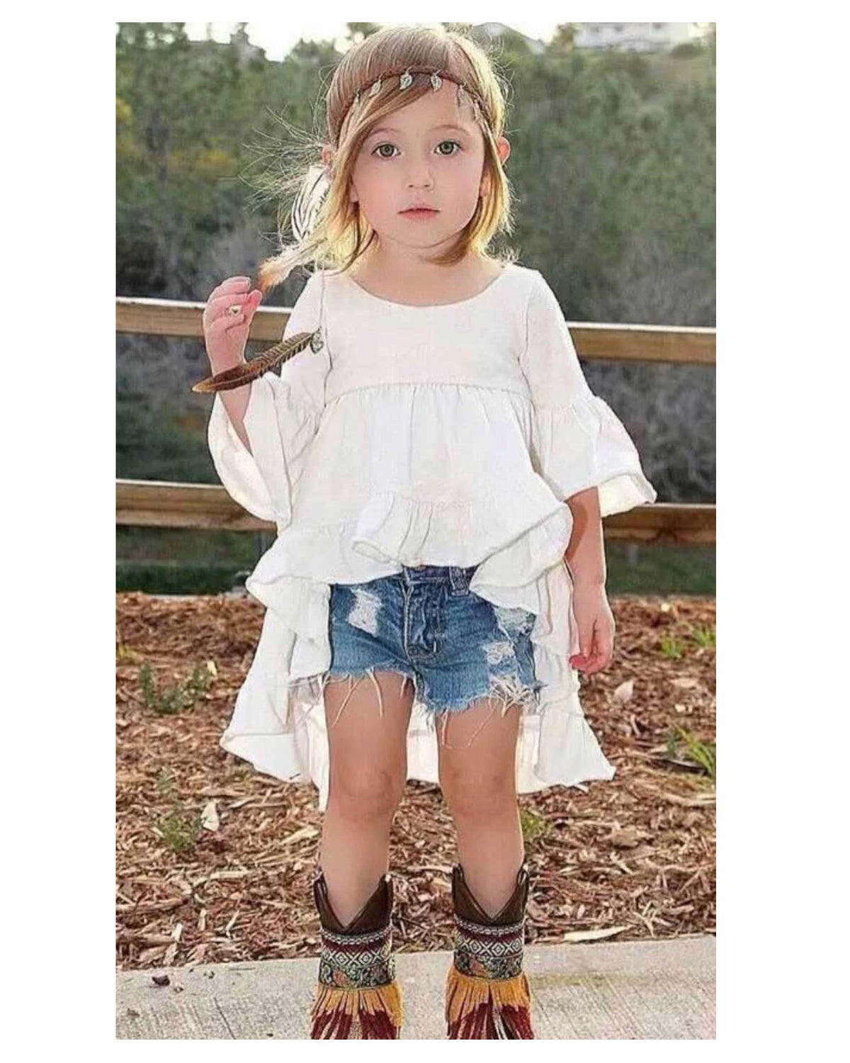 High-Low Ruffle Top