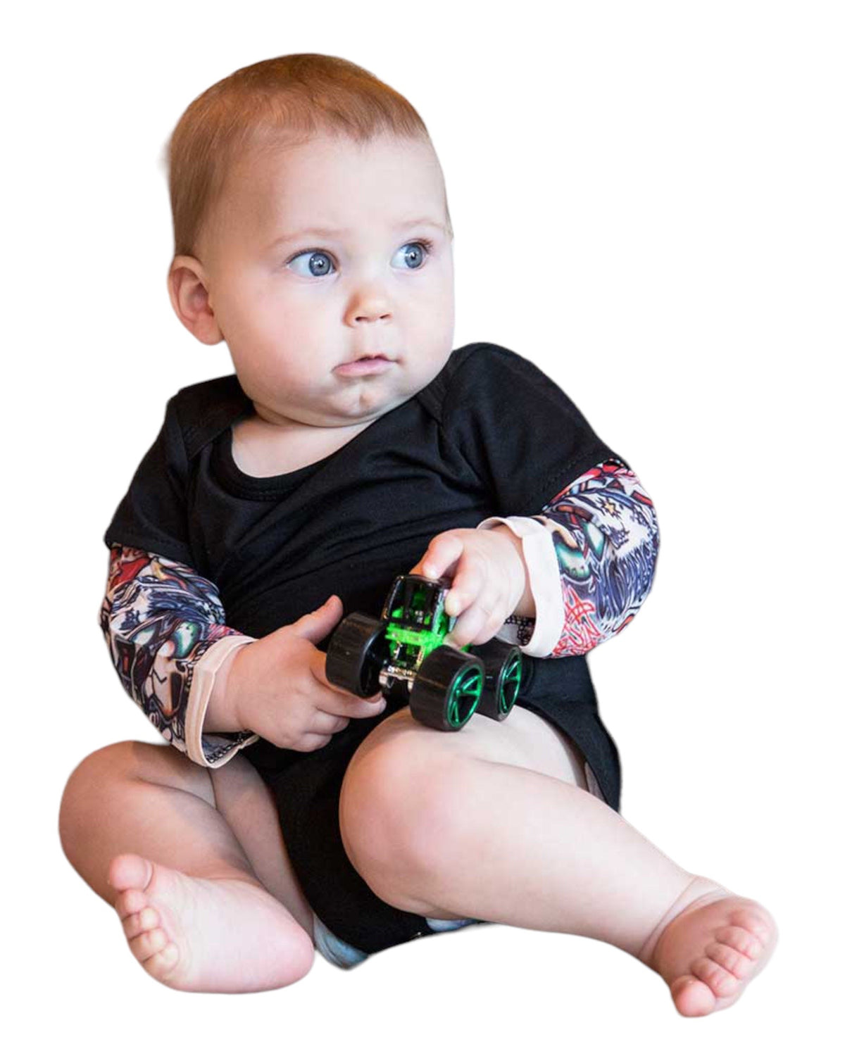 Black Tattoo Long-Sleeve Onesie
