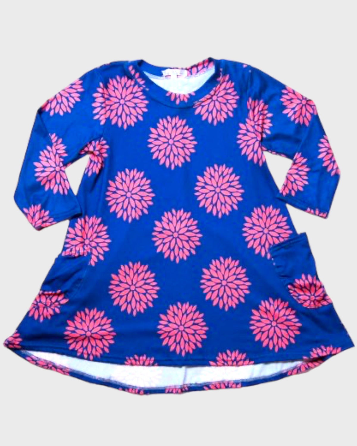 Pink Flowered High-Low Dress