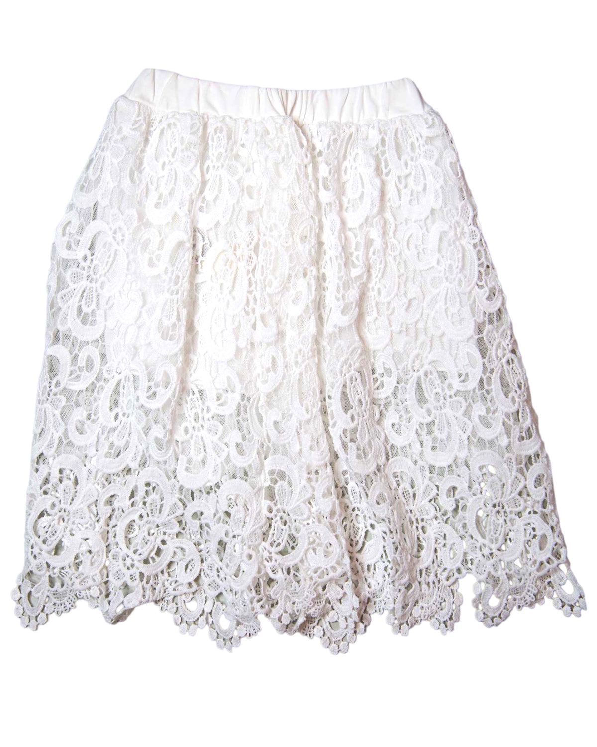 Three-Layered White Skirt