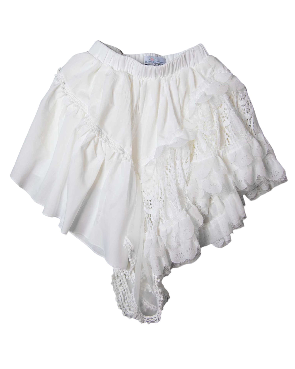 Cotton And Lacy Isometric Skirt